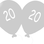 Narozeninové balónky 20 stříbrné 